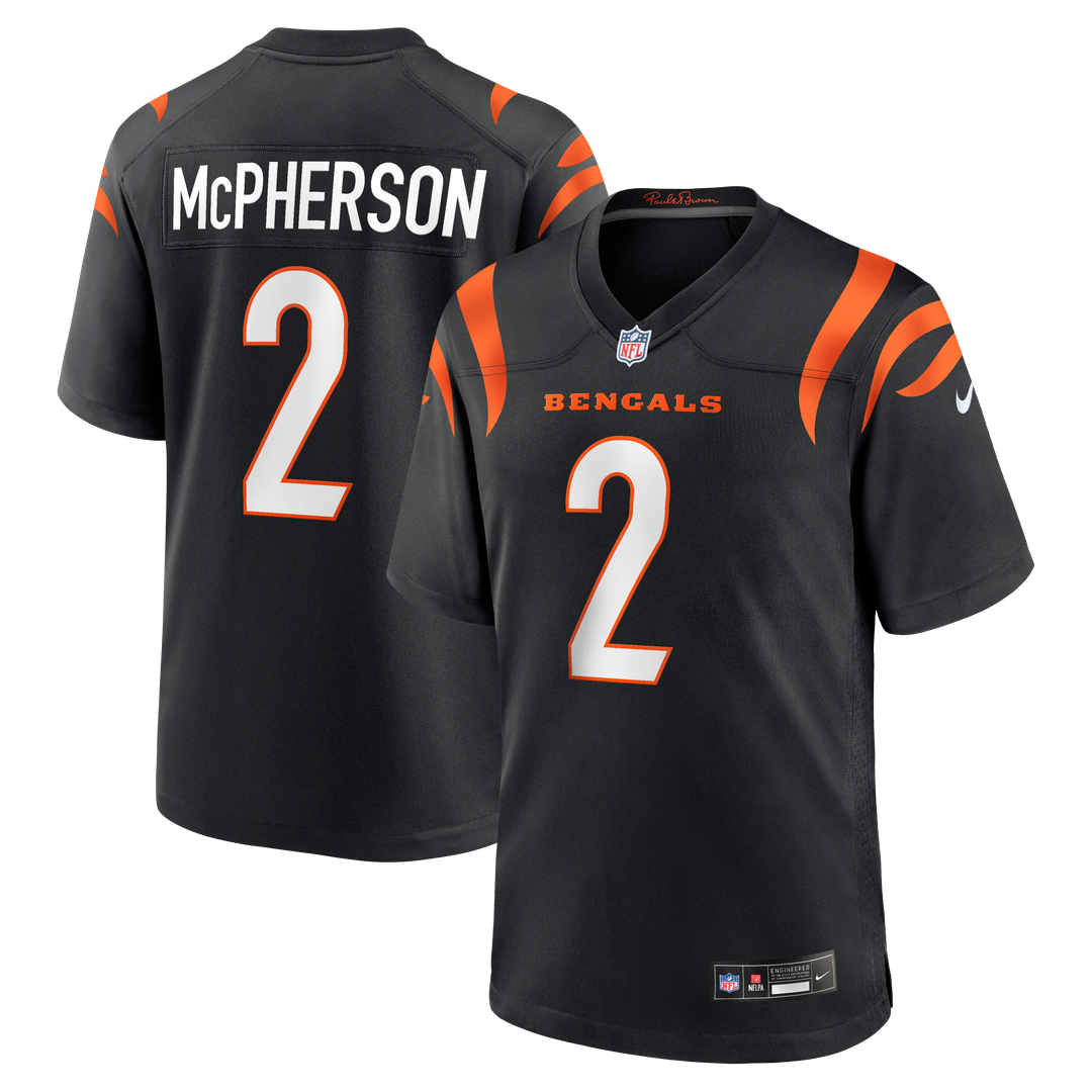 Evan McPherson Cincinnati Bengals Nike Game Jersey - Black Official NFL Team Apparel Football Fan Gear