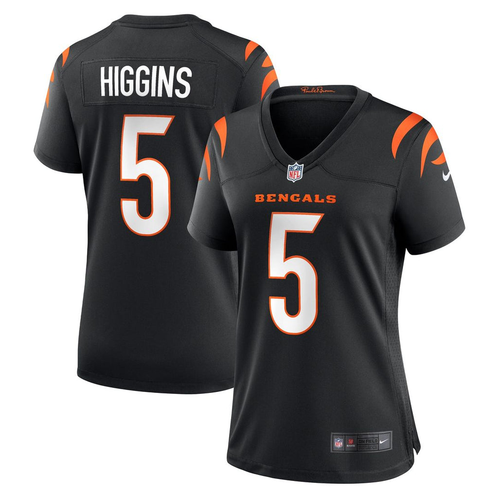 Tee Higgins Cincinnati Bengals Nike Women's Game Player Jersey - Black Official NFL Team Apparel Football Fan Gear