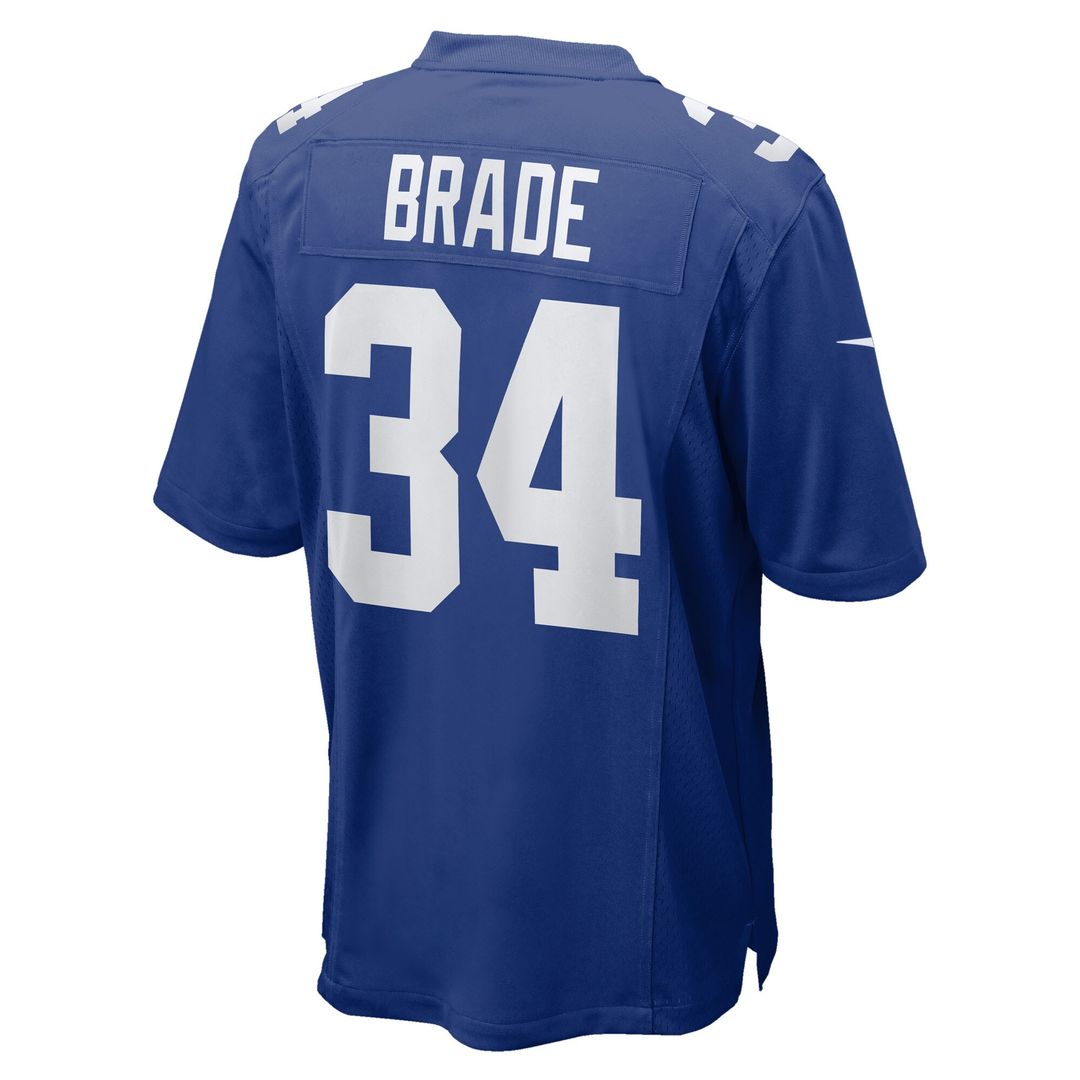 Beau Brade New York Giants Nike Team Game Jersey - Royal Official NFL Team Apparel Football Fan Gear