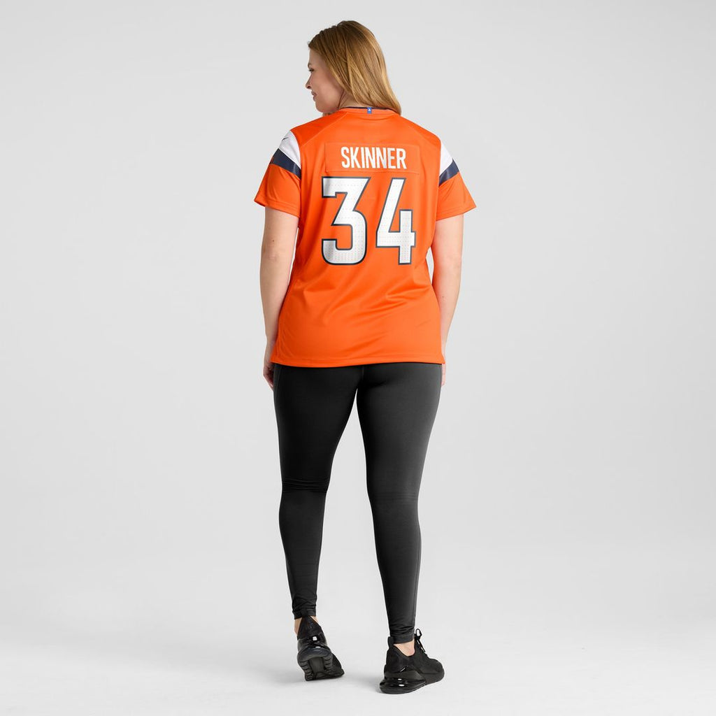JL Skinner Denver Broncos Nike Women's Team Game Jersey - Orange Official NFL Team Apparel Football Fan Gear