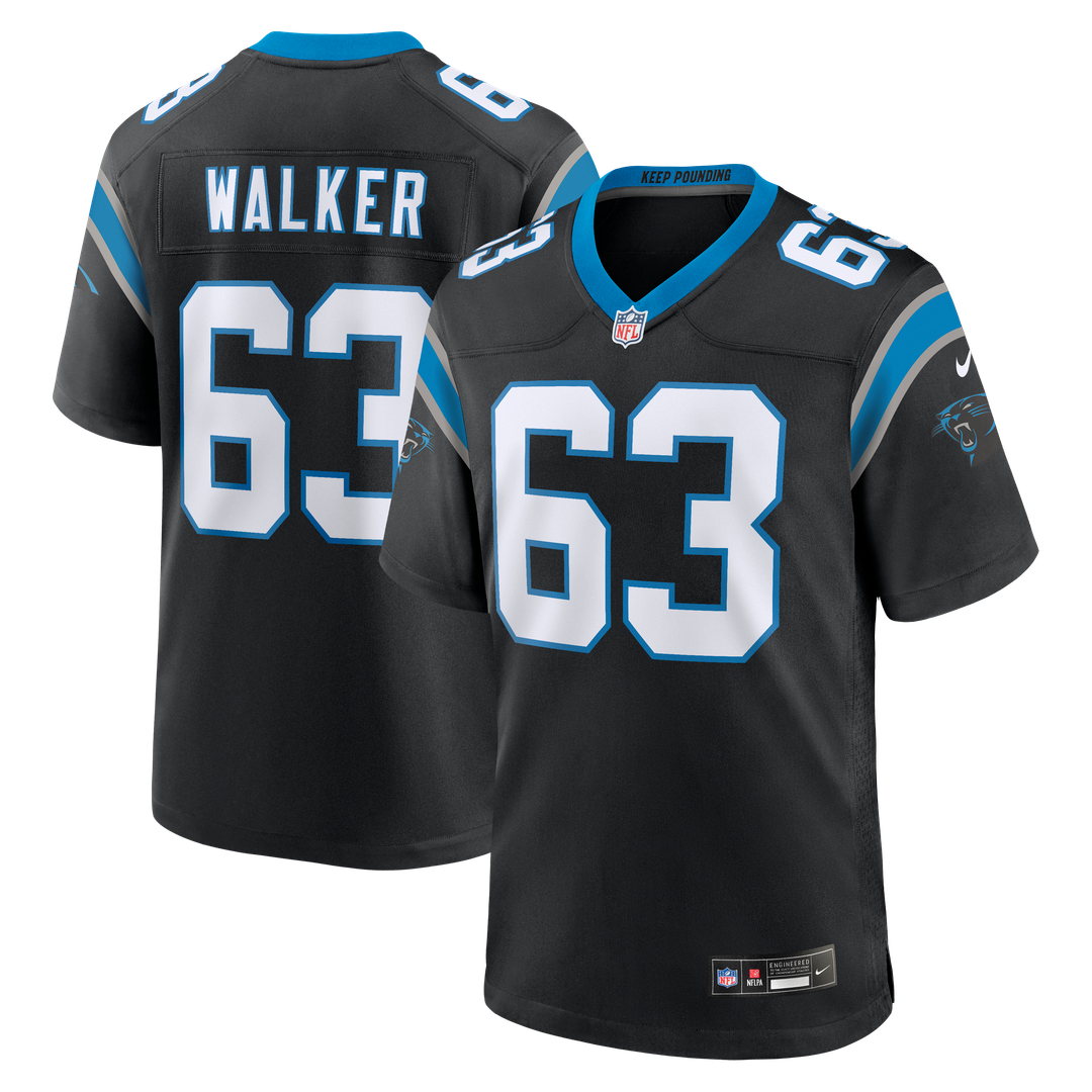 Rasheed Walker Carolina Panthers Nike Team Game Jersey - Black Official NFL Team Apparel Football Fan Gear