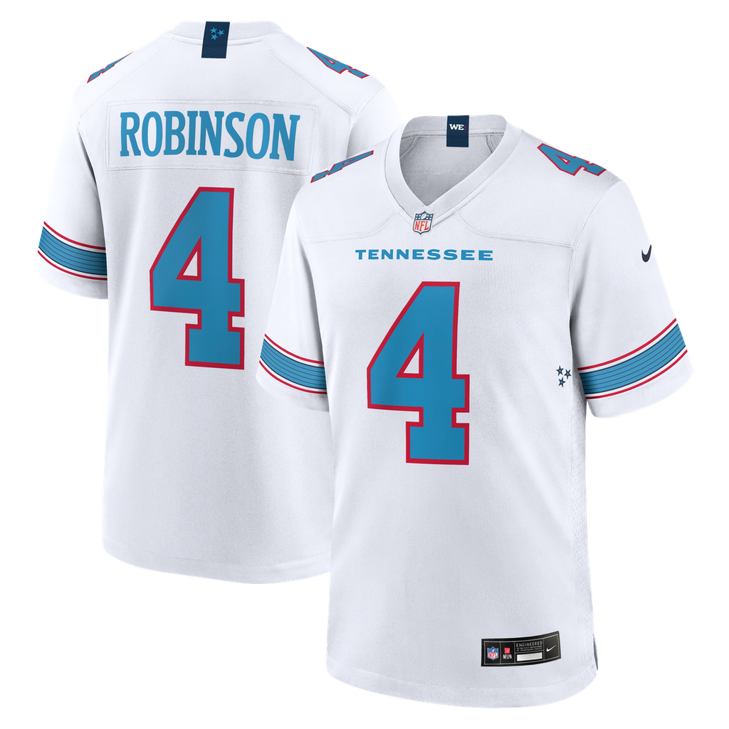Wan'Dale Robinson Tennessee Titans Nike Game Jersey - White Official NFL Team Apparel Football Fan Gear