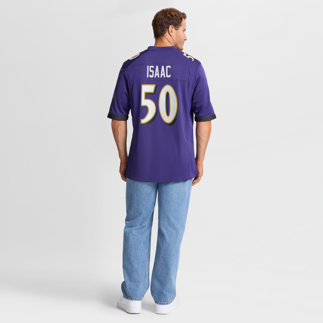Adisa Isaac Baltimore Ravens Nike Team Game Jersey - Purple Official NFL Team Apparel Football Fan Gear