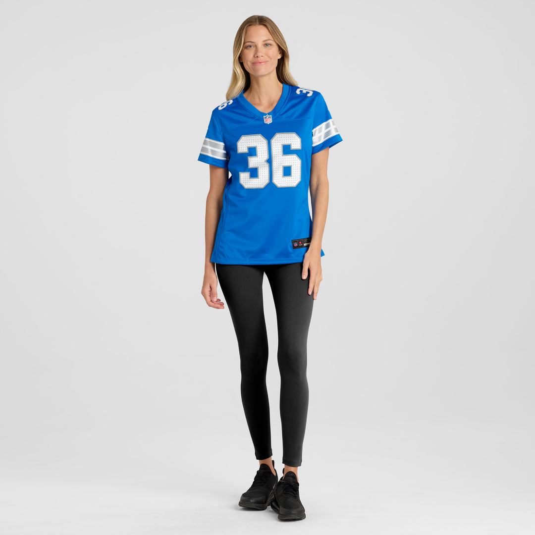 Chuck Clark Detroit Lions Nike Women's Team Game Jersey - Blue Official NFL Team Apparel Football Fan Gear