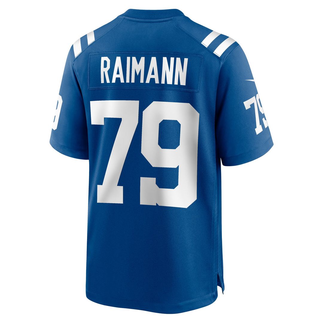 Bernhard Raimann Indianapolis Colts Nike Player Game Jersey - Royal Official NFL Team Apparel Football Fan Gear