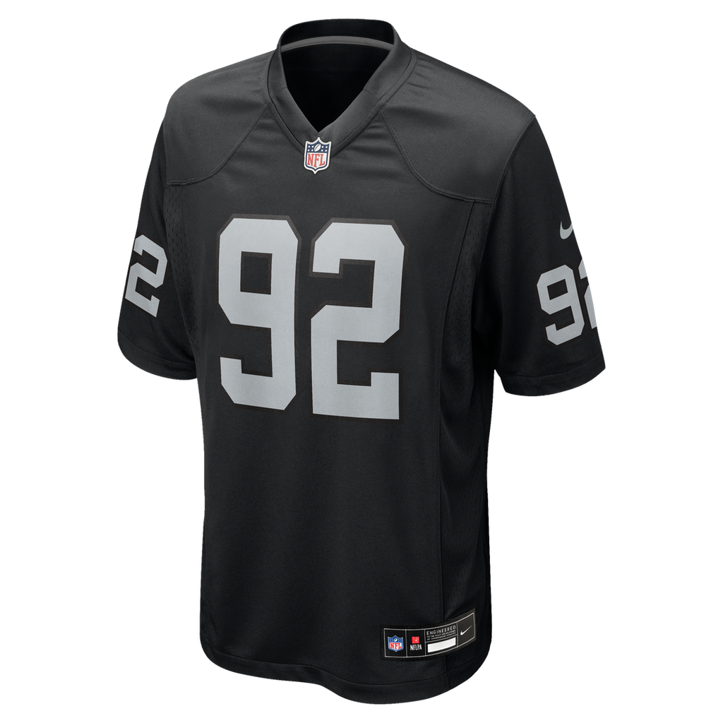 JJ Pegues Las Vegas Raiders Nike Team Game Jersey - Black Official NFL Team Apparel Football Fan Gear
