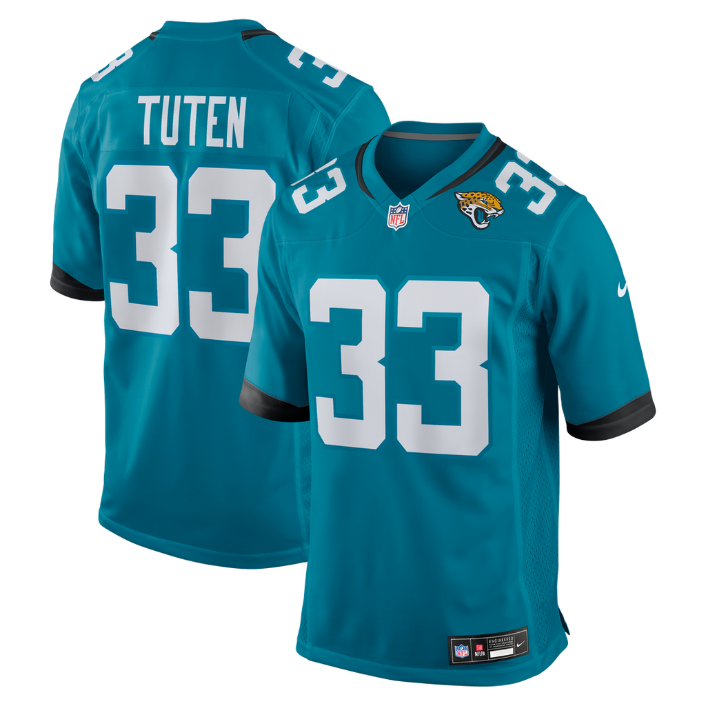 Bhayshul Tuten Jacksonville Jaguars Nike Team Game Jersey - Teal Official NFL Team Apparel Football Fan Gear