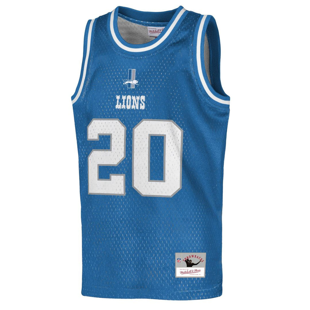 Barry Sanders Detroit Lions Mitchell & Ness Youth Retired Player NFL Basketball Fashion Jersey - Blue Official NFL Team Apparel Football Fan Gear