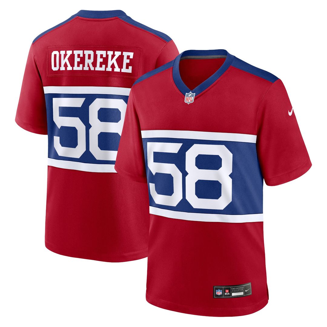 Bobby Okereke New York Giants Nike Alternate Player Game Jersey - Century Red Official NFL Team Apparel Football Fan Gear