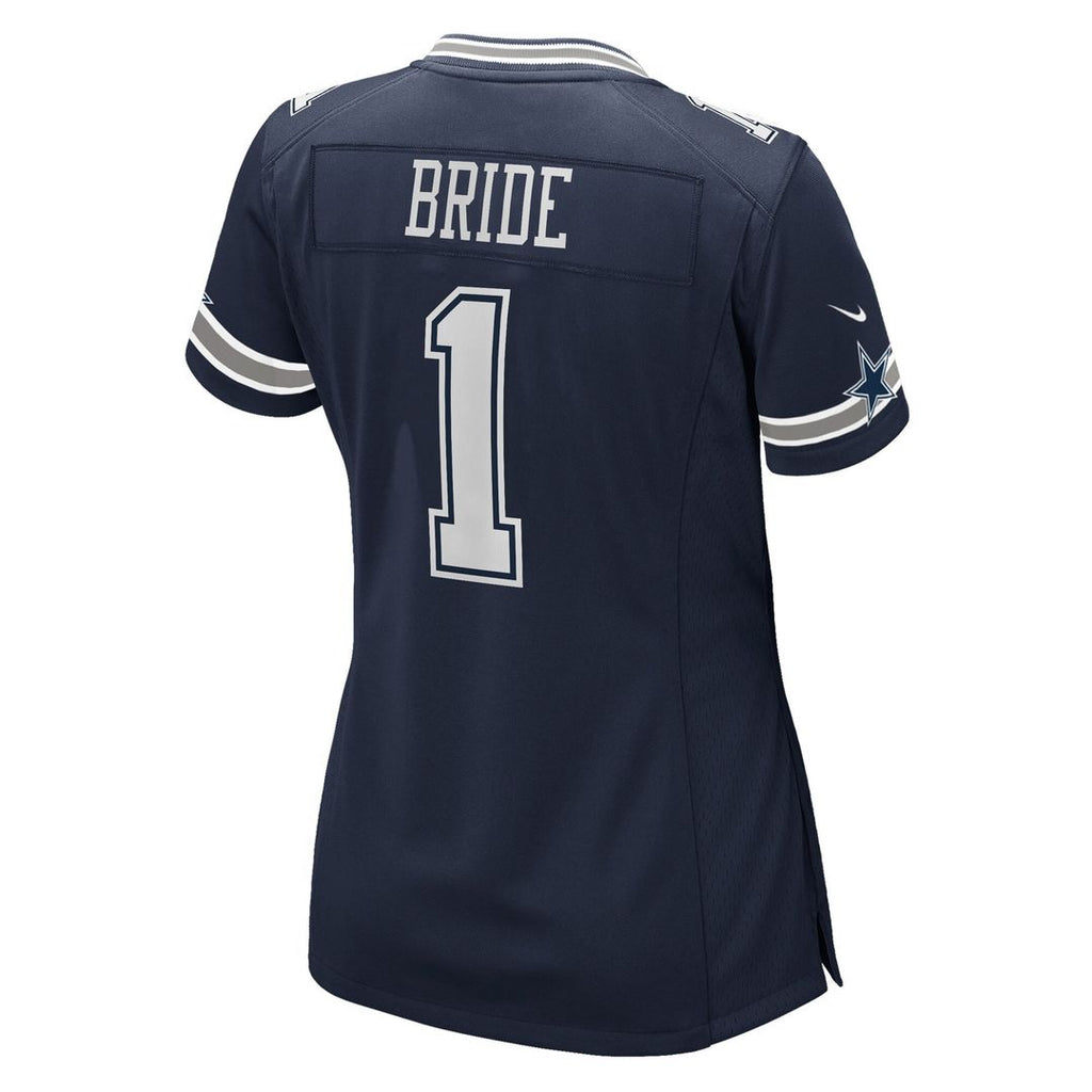 Number 1 Bride Dallas Cowboys Nike Women's Game Jersey - Navy Official NFL Team Apparel Football Fan Gear