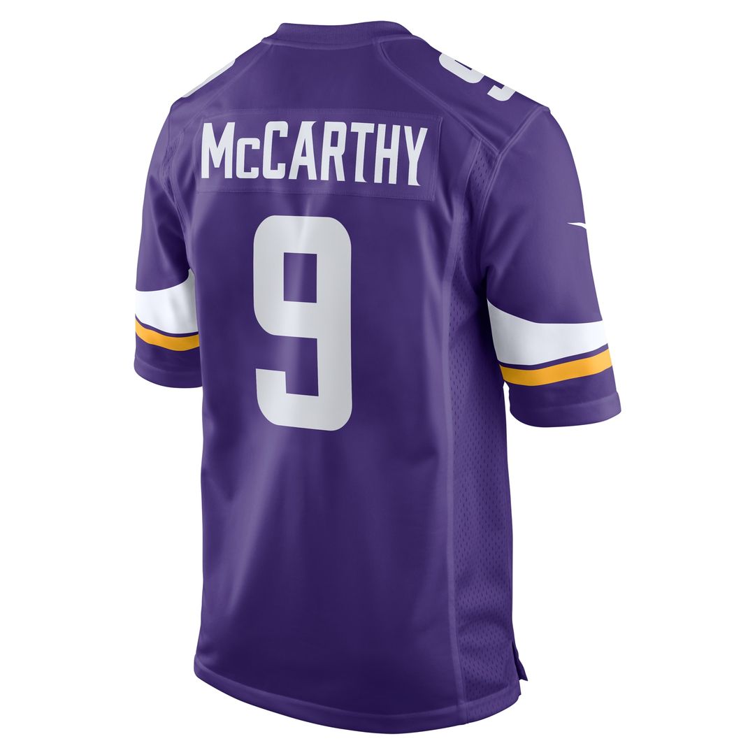 J.J. McCarthy Minnesota Vikings Nike Player Game Jersey - Purple Official NFL Team Apparel Football Fan Gear