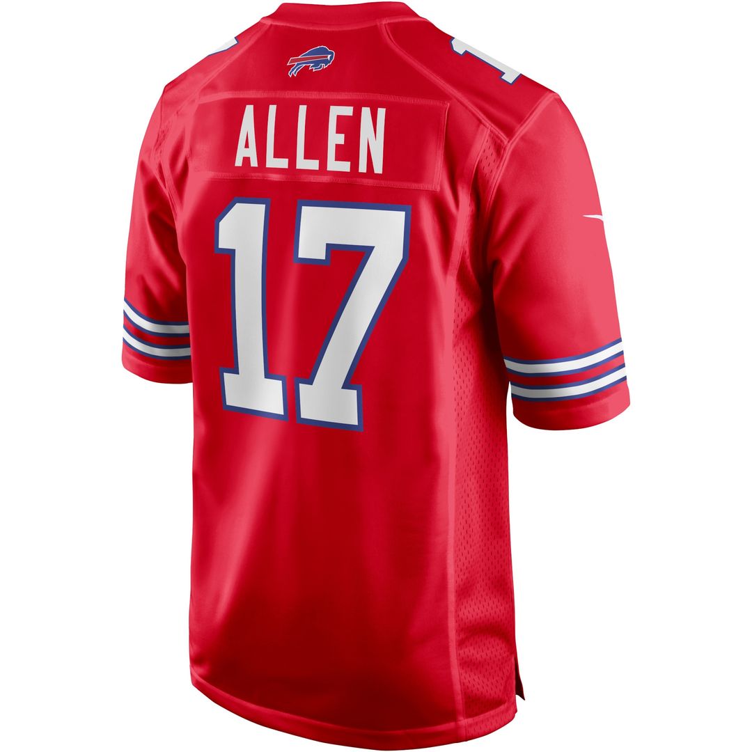 Josh Allen Buffalo Bills Nike Alternate Game Player Jersey - Red Official NFL Team Apparel Football Fan Gear