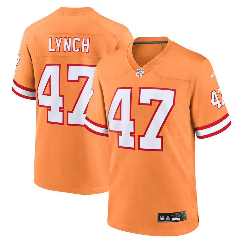 John Lynch Tampa Bay Buccaneers Nike Throwback Game Jersey - Orange Official NFL Team Apparel Football Fan Gear