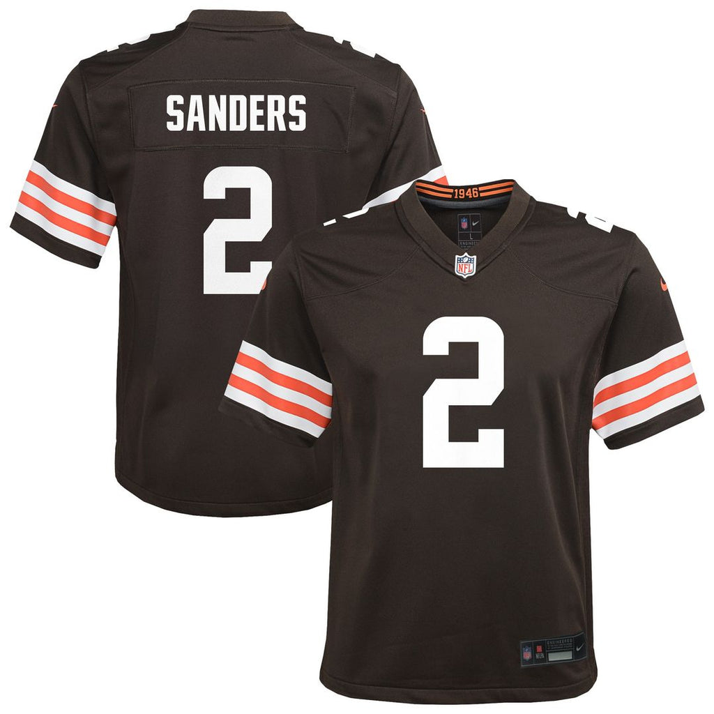 Shedeur Sanders Cleveland Browns Nike Youth Game Jersey - Brown Official NFL Team Apparel Football Fan Gear