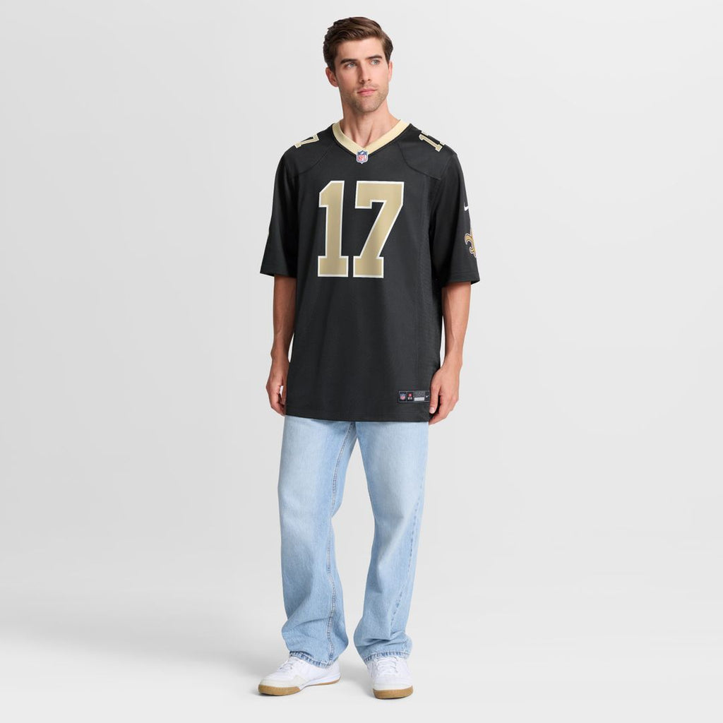 Trey Palmer New Orleans Saints Nike Team Game Jersey - Black Official NFL Team Apparel Football Fan Gear