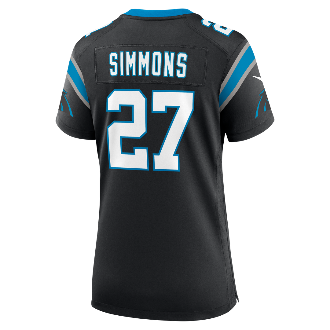 Isaiah Simmons Carolina Panthers Nike Women's Team Game Jersey - Black Official NFL Team Apparel Football Fan Gear