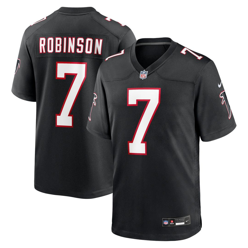 Bijan Robinson Atlanta Falcons Nike Throwback Game Jersey - Black Official NFL Team Apparel Football Fan Gear