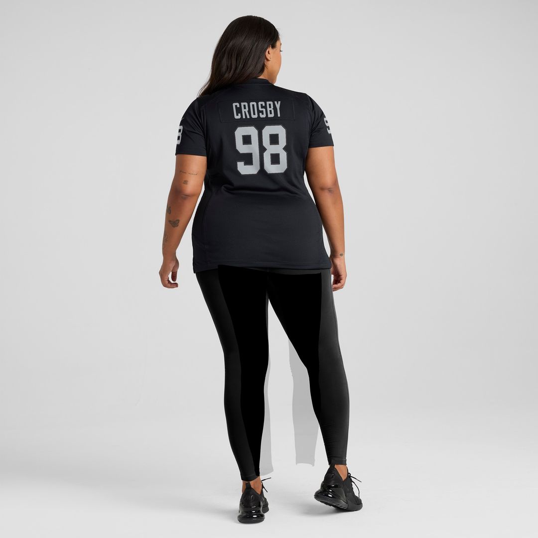 Maxx Crosby Las Vegas Raiders Nike Women's Jersey - Black Official NFL Team Apparel Football Fan Gear