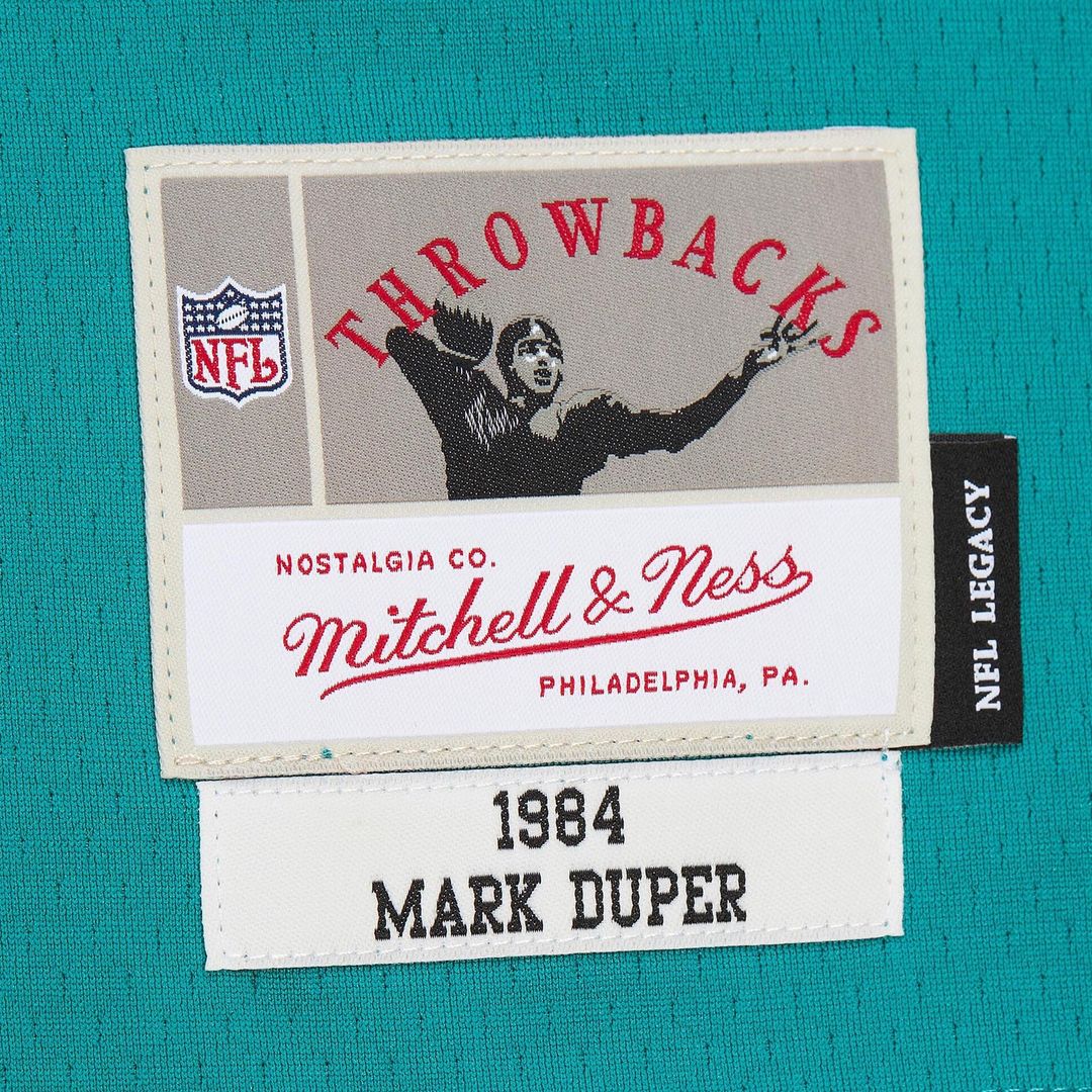 Mark Duper Miami Dolphins Mitchell & Ness Legacy Replica Jersey - Aqua Official NFL Team Apparel Football Fan Gear