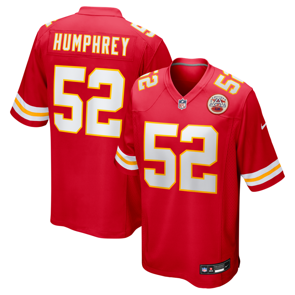 Creed Humphrey Kansas City Chiefs Nike Game Jersey - Red Official NFL Team Apparel Football Fan Gear