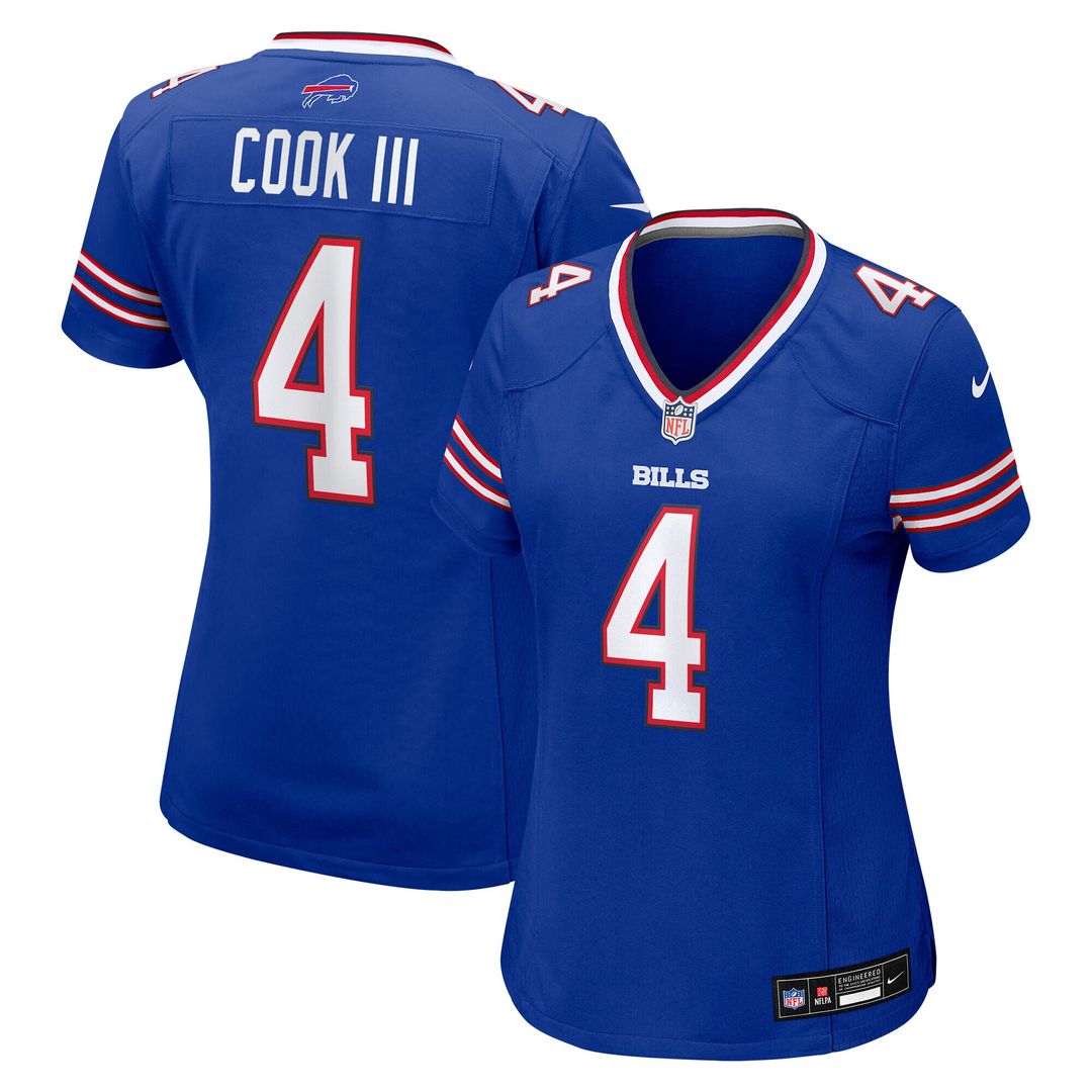 James Cook III Buffalo Bills Nike Women's Team Game Jersey - Royal Official NFL Team Apparel Football Fan Gear
