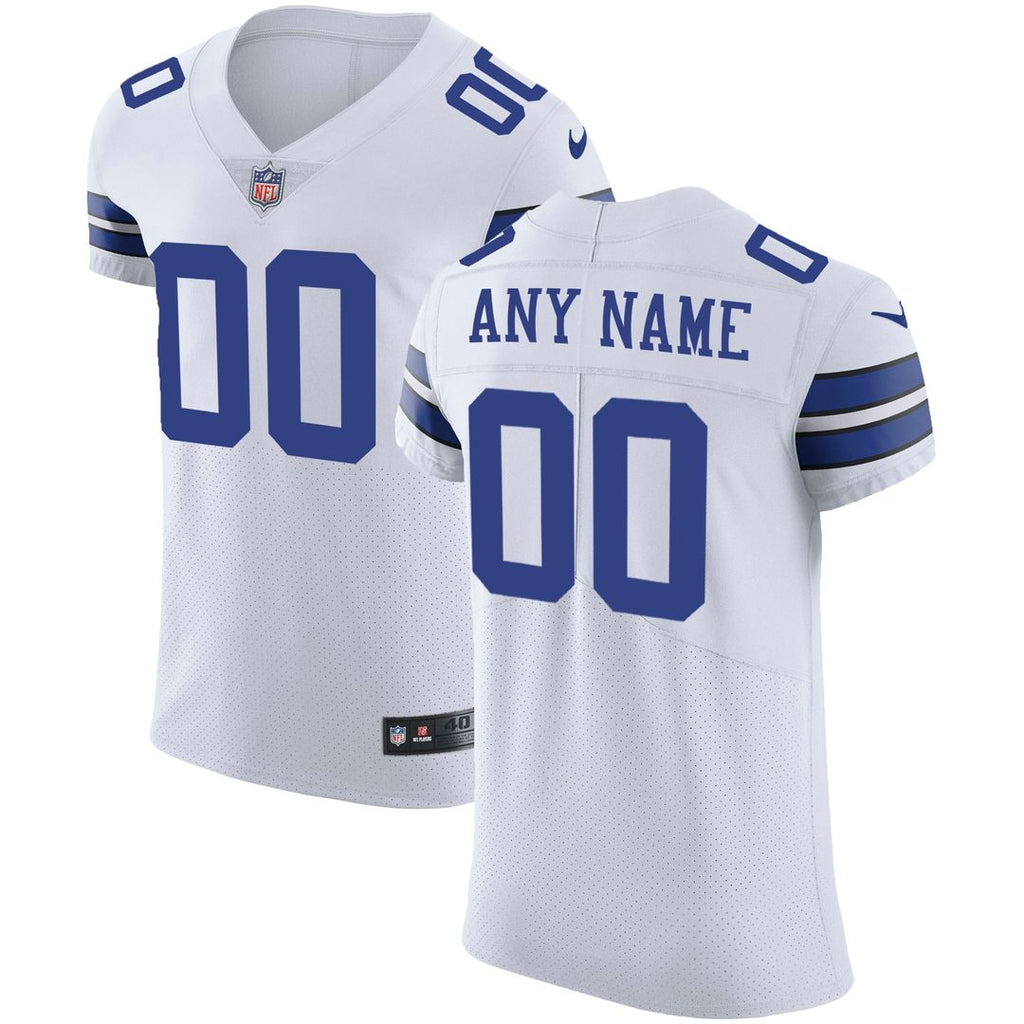 Dallas Cowboys Nike Vapor Untouchable Custom Elite Jersey - White Official NFL Team Apparel Football Fan Gear