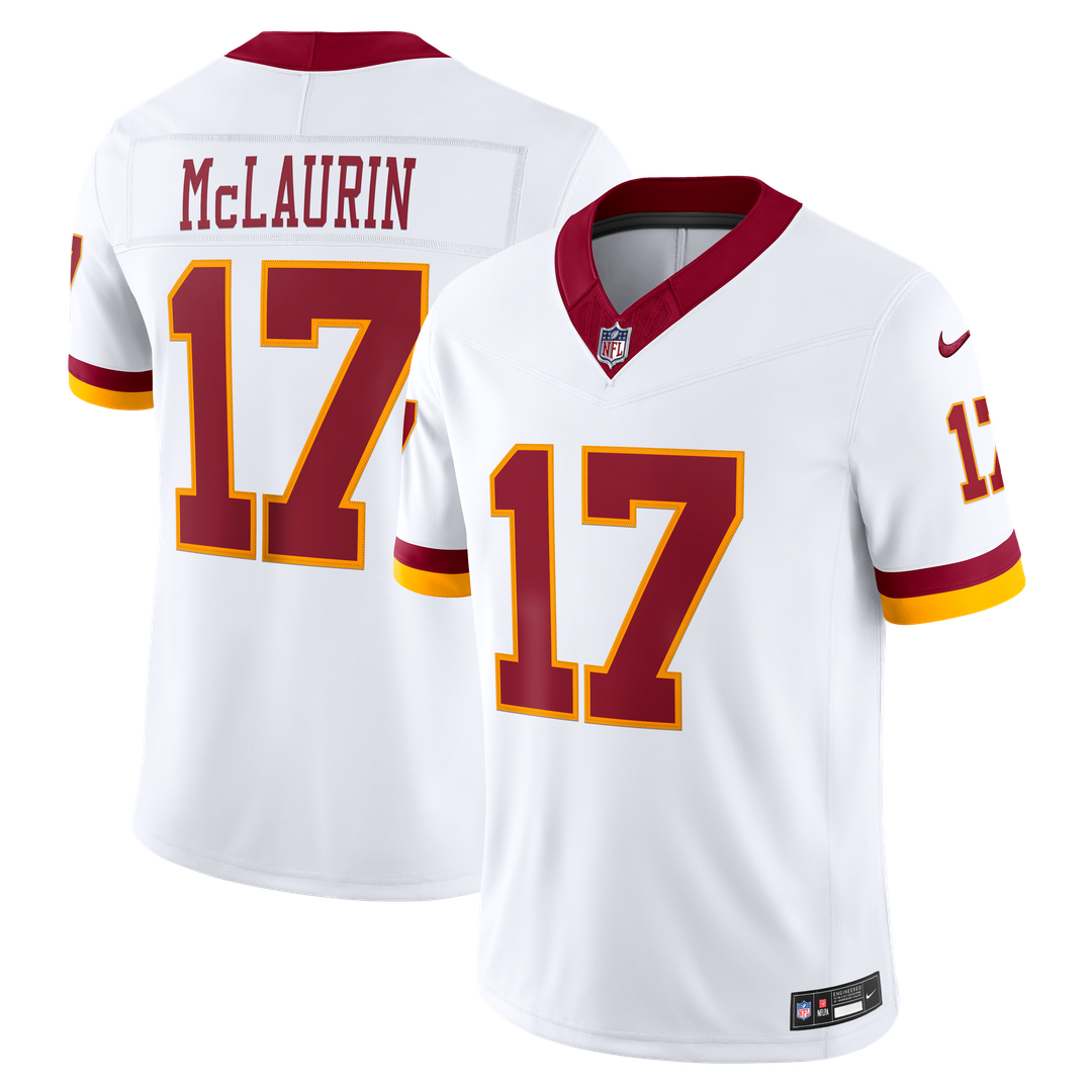 Terry McLaurin Washington Commanders Nike Vapor F.U.S.E. Stitched Limited Jersey - White Official NFL Team Apparel Football Fan Gear
