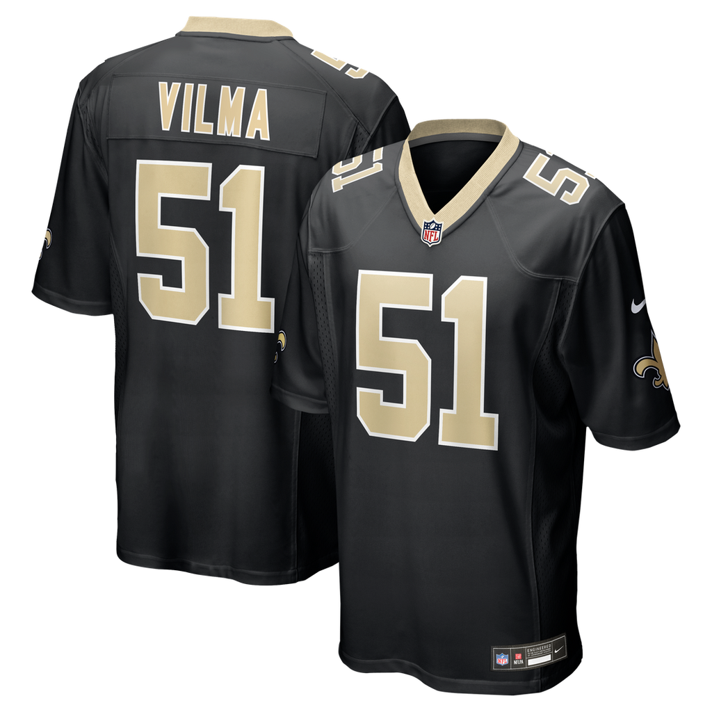Jonathan Vilma New Orleans Saints Nike Game Retired Player Jersey - Black Official NFL Team Apparel Football Fan Gear
