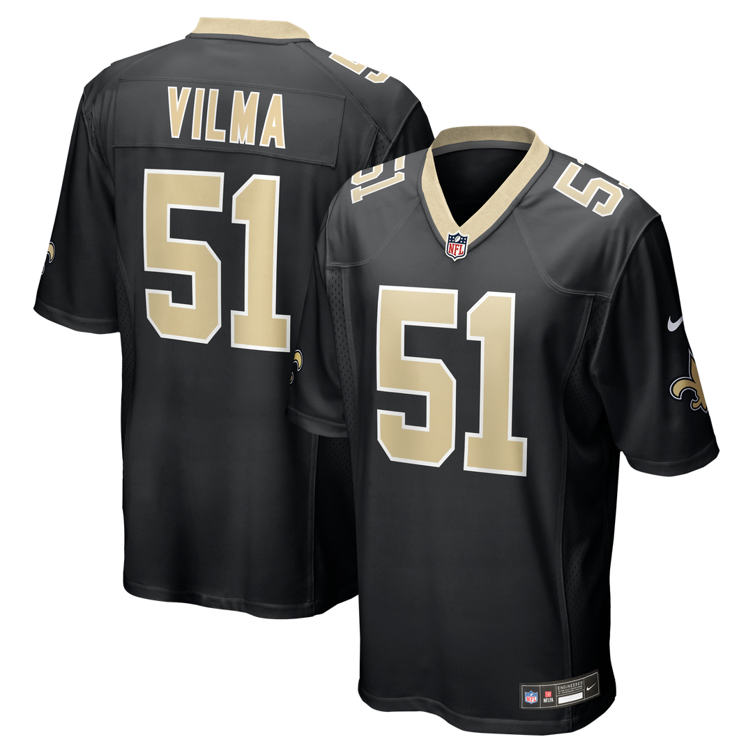 Jonathan Vilma New Orleans Saints Nike Game Retired Player Jersey - Black Official NFL Team Apparel Football Fan Gear