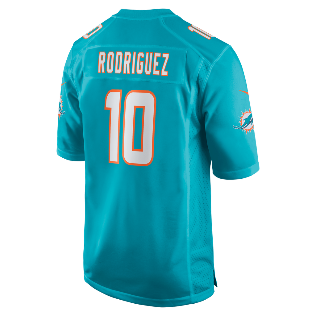 Jacob Rodriguez Miami Dolphins Nike Game Jersey - Aqua Official NFL Team Apparel Football Fan Gear