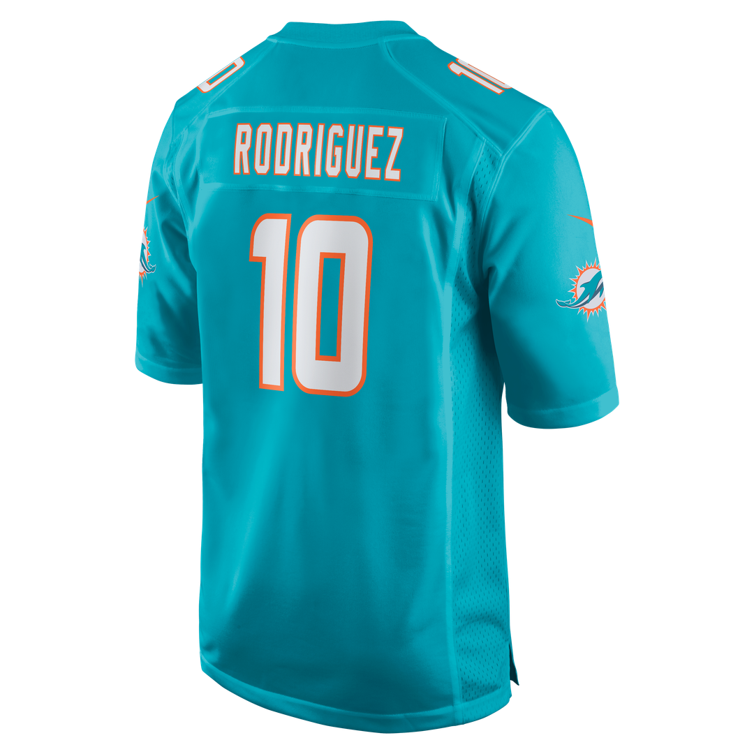 Jacob Rodriguez Miami Dolphins Nike Game Jersey - Aqua Official NFL Team Apparel Football Fan Gear