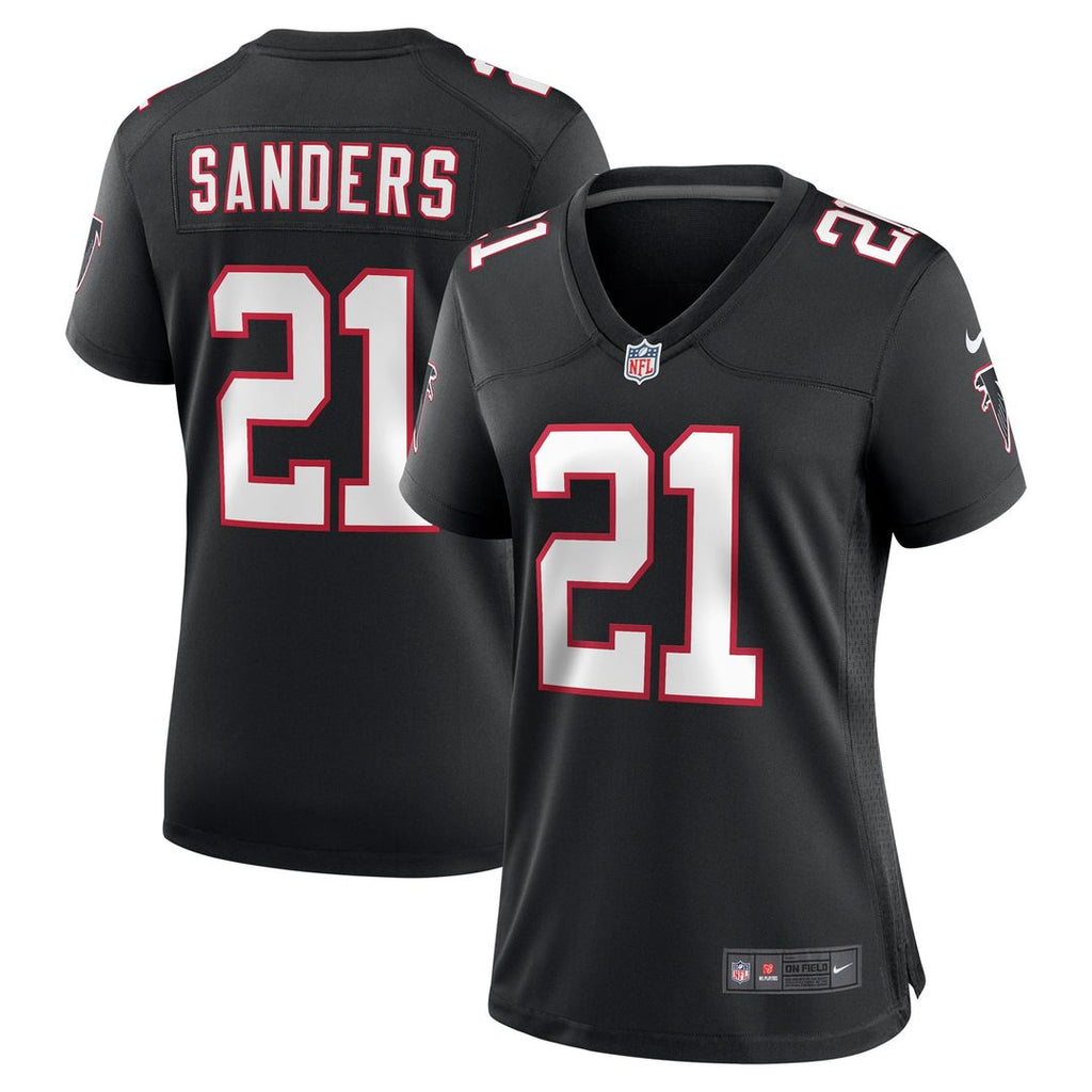 Deion Sanders Atlanta Falcons Nike Women's Alternate Retired Player Game Jersey - Black Official NFL Team Apparel Football Fan Gear