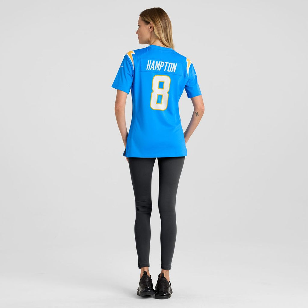 Omarion Hampton Los Angeles Chargers Nike Women's Team Game Jersey - Powder Blue Official NFL Team Apparel Football Fan Gear