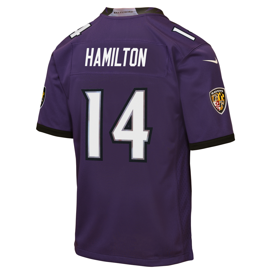 Kyle Hamilton Baltimore Ravens Nike Youth Team Game Jersey - Purple Official NFL Team Apparel Football Fan Gear