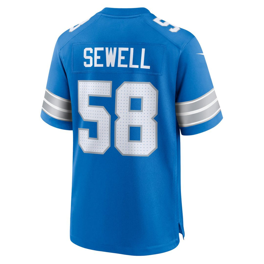 Penei Sewell Detroit Lions Nike Game Jersey - Blue Official NFL Team Apparel Football Fan Gear