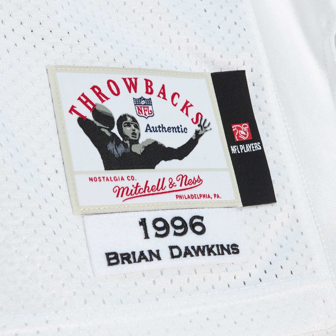 Brian Dawkins Philadelphia Eagles 1996 Mitchell & Ness Authentic Throwback Retired Player Jersey - White Official NFL Team Apparel Football Fan Gear