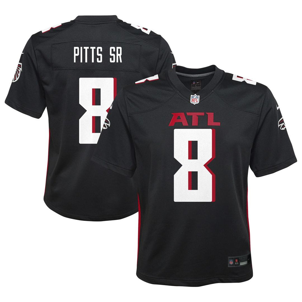 Kyle Pitts Sr. Atlanta Falcons Nike Youth Game Jersey - Black Official NFL Team Apparel Football Fan Gear