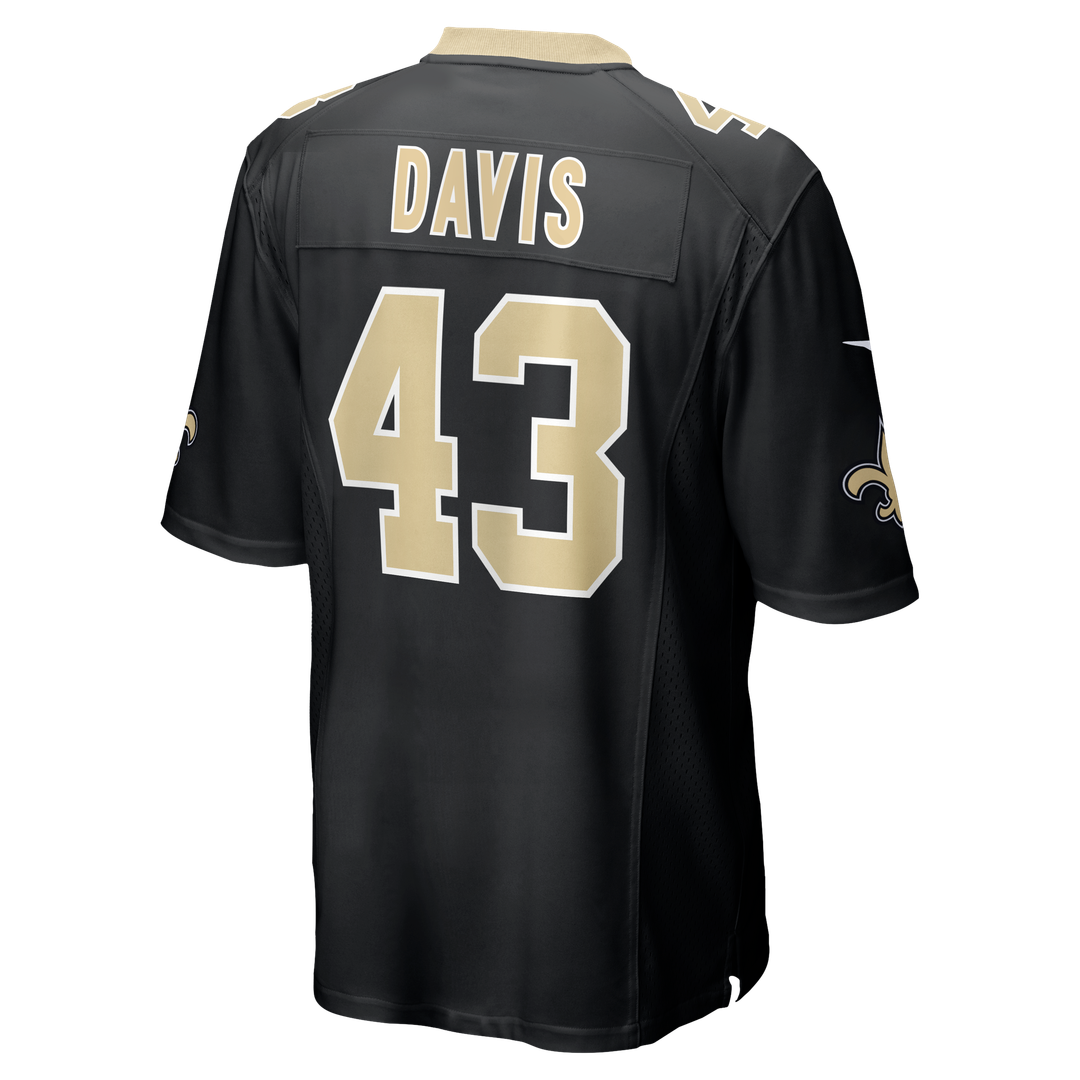 Michael Davis New Orleans Saints Nike Team Game Jersey - Black Official NFL Team Apparel Football Fan Gear