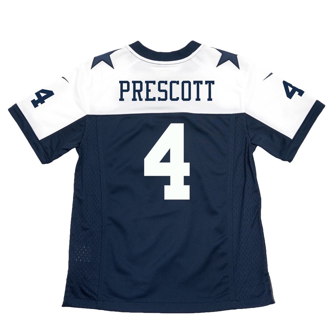 Dak Prescott Dallas Cowboys Nike Youth Color Rush Game Jersey - White Official NFL Team Apparel Football Fan Gear