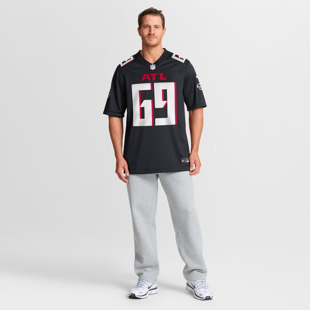 Jack Nelson Atlanta Falcons Nike Team Game Jersey - Black Official NFL Team Apparel Football Fan Gear