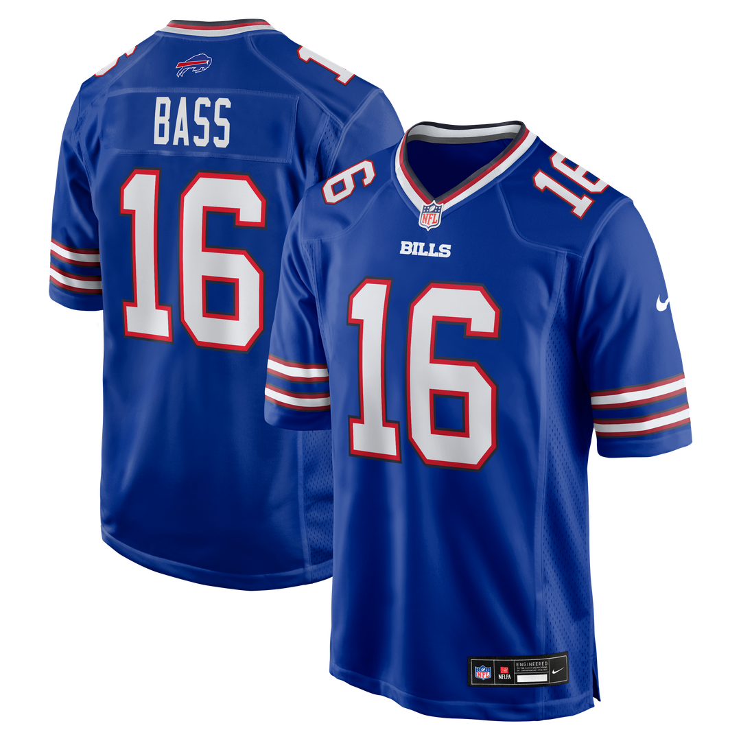 Tyler Bass Buffalo Bills Nike Team Game Jersey - Royal Official NFL Team Apparel Football Fan Gear