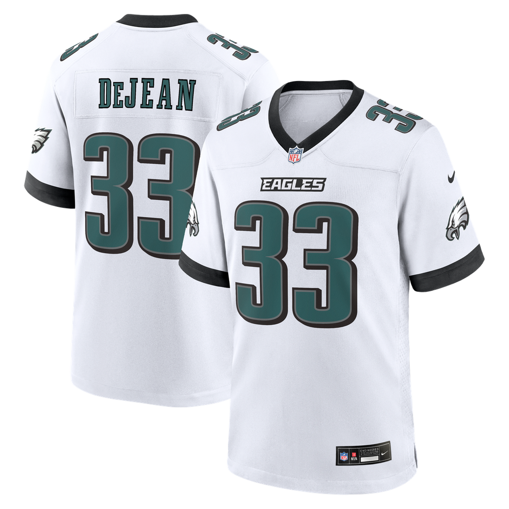 Cooper DeJean Philadelphia Eagles Nike Game Jersey - White Official NFL Team Apparel Football Fan Gear