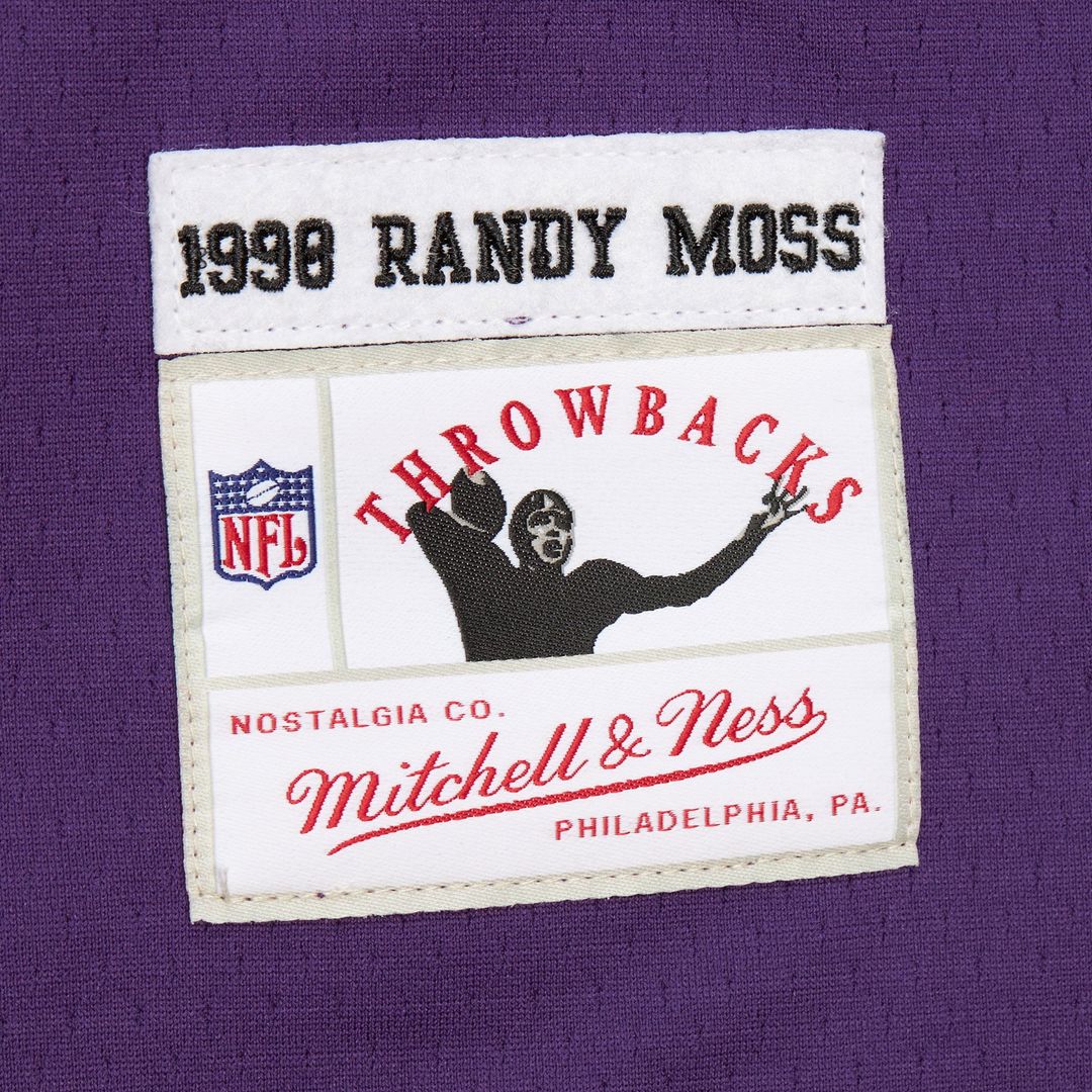 Randy Moss Minnesota Vikings Mitchell & Ness Player Name & Number Hoodie Legacy Jersey - Purple Official NFL Team Apparel Football Fan Gear
