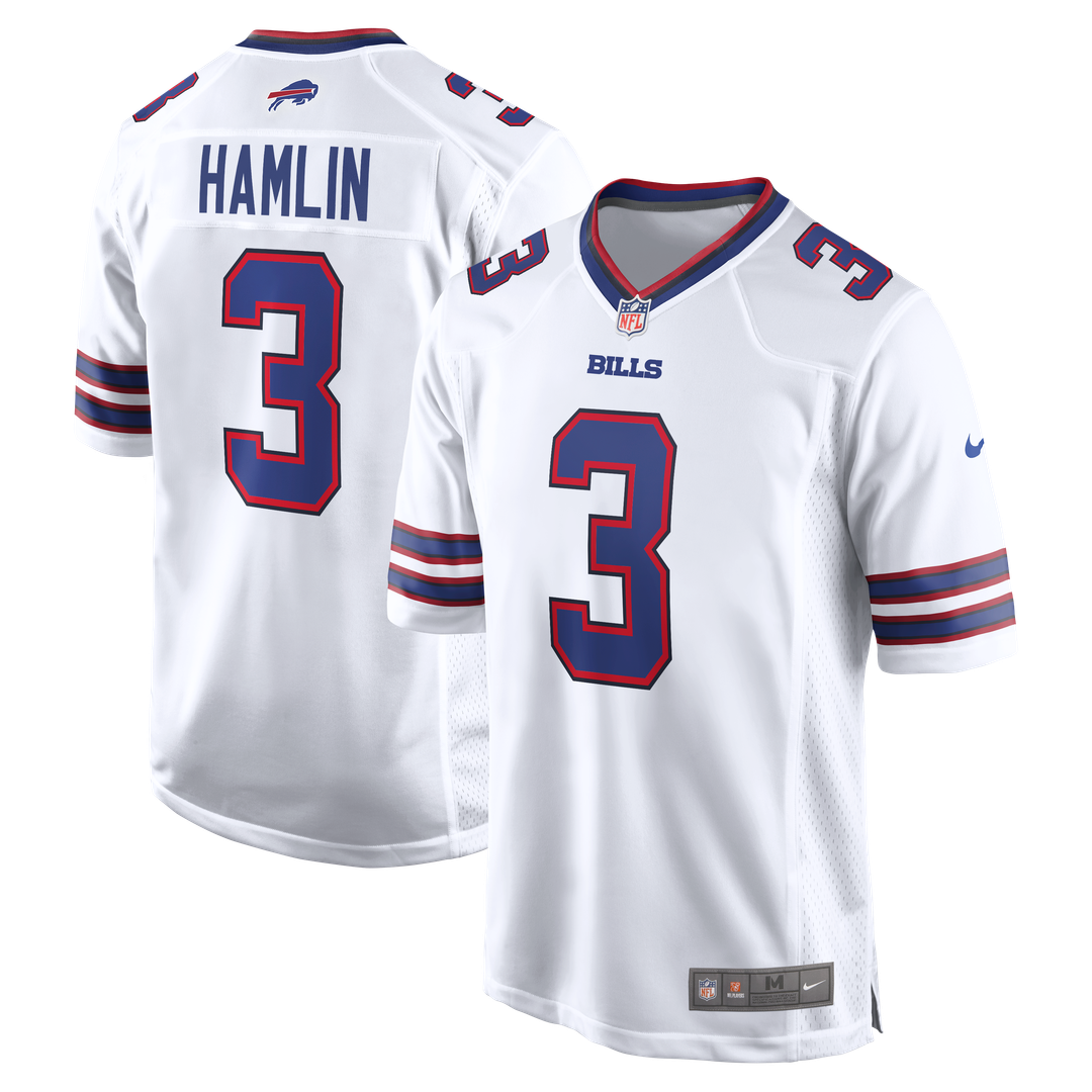 Damar Hamlin Buffalo Bills Nike Game Jersey - White Official NFL Team Apparel Football Fan Gear