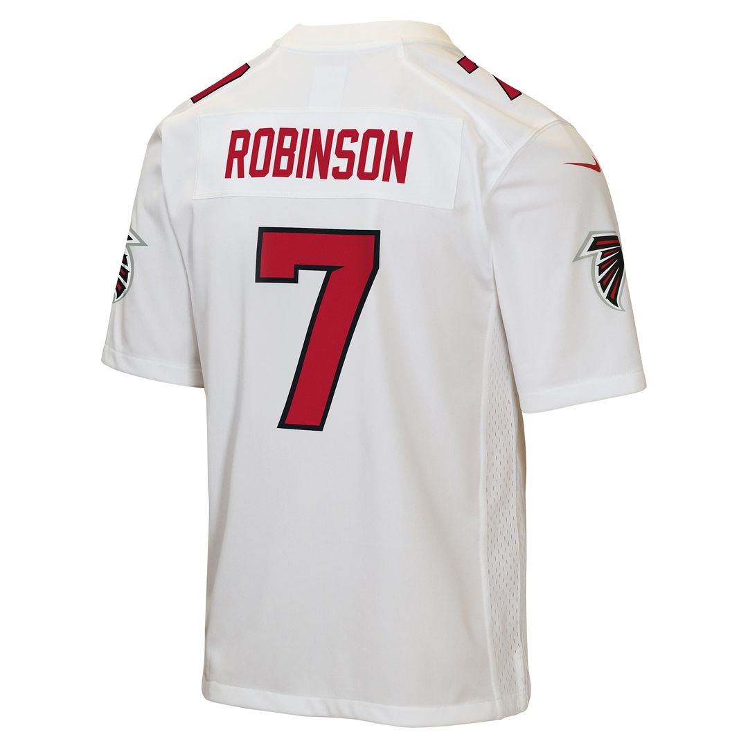 Bijan Robinson Atlanta Falcons Nike Youth Game Jersey - White Official NFL Team Apparel Football Fan Gear
