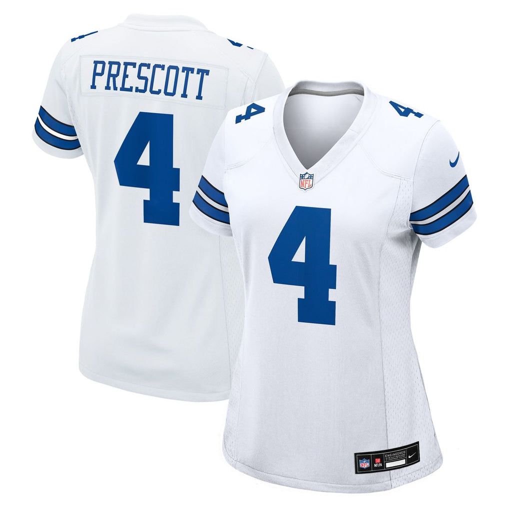 Dak Prescott Dallas Cowboys Nike Women's Team Game Jersey - White Official NFL Team Apparel Football Fan Gear