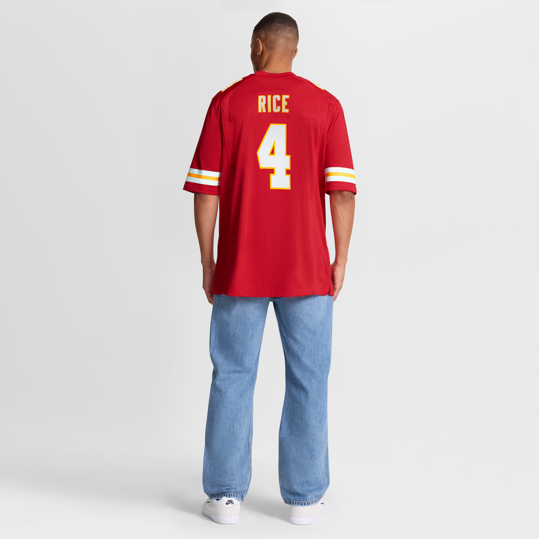 Rashee Rice Kansas City Chiefs Nike Game Jersey - Red Official NFL Team Apparel Football Fan Gear