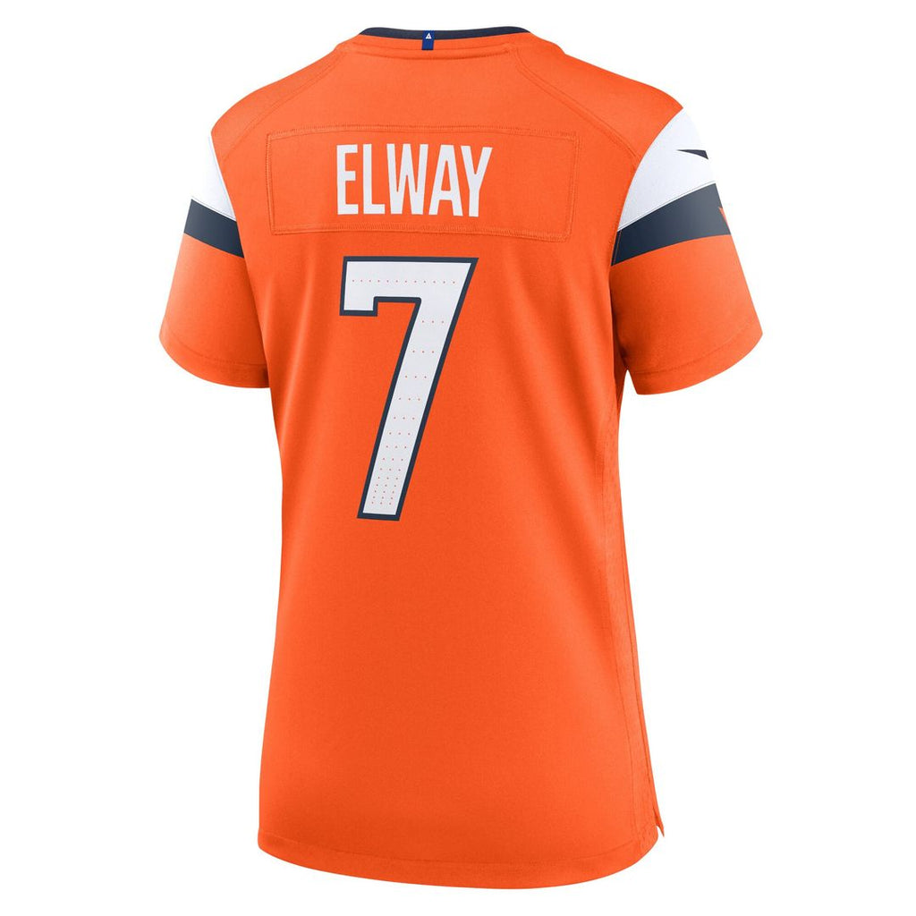 John Elway Denver Broncos Nike Women's Team Retired Player Game Jersey - Orange Official NFL Team Apparel Football Fan Gear