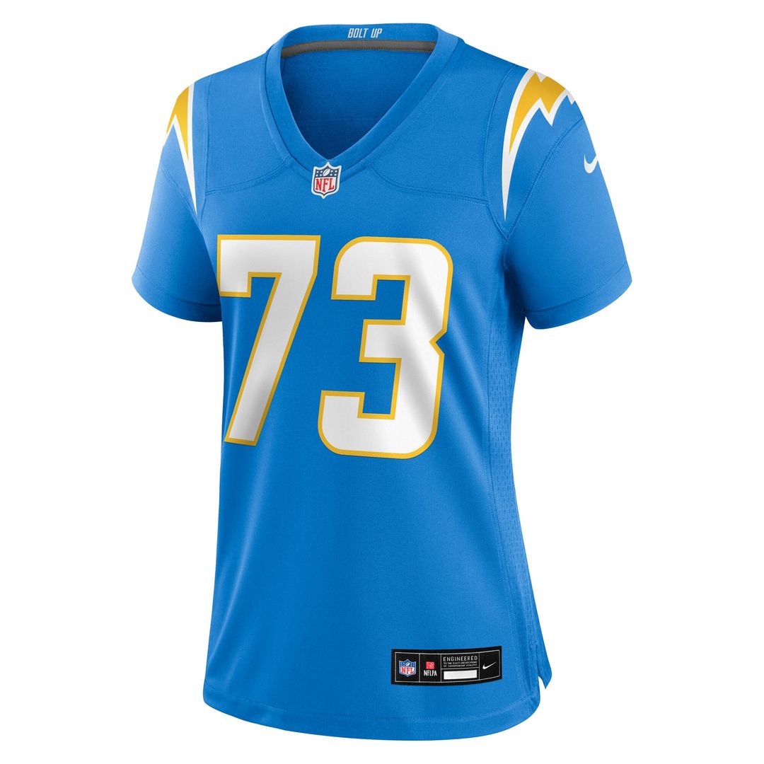 Mekhi Becton Los Angeles Chargers Nike Women's Team Game Jersey - Powder Blue Official NFL Team Apparel Football Fan Gear
