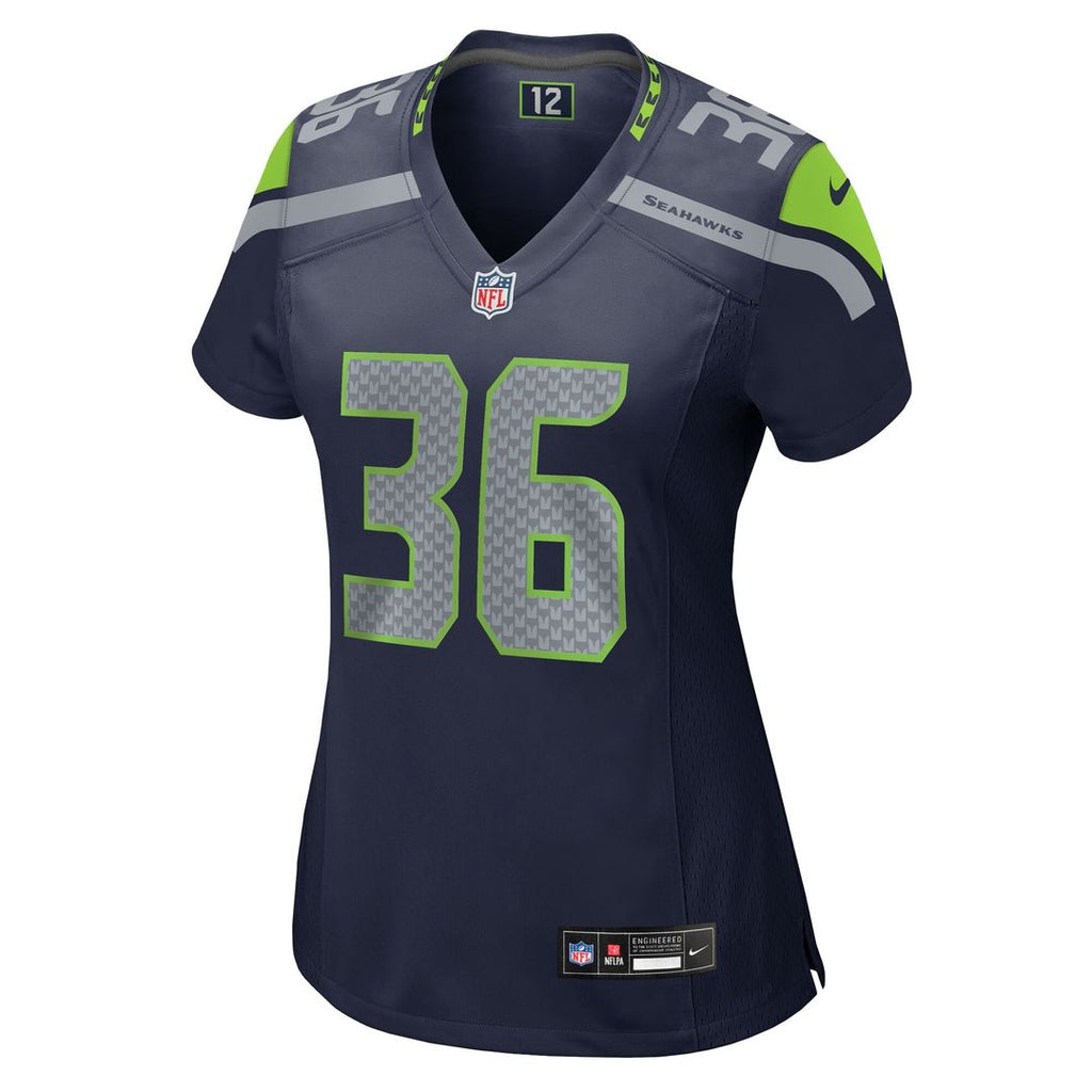George Holani Seattle Seahawks Nike Women's Team Game Jersey - College Navy Official NFL Team Apparel Football Fan Gear